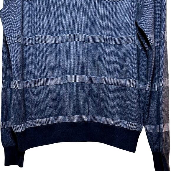 Brooks Brothers Men’s V Neck Cotton/Cashmere/Silk Blend Sweater Blue Size Large - Picture 7 of 8